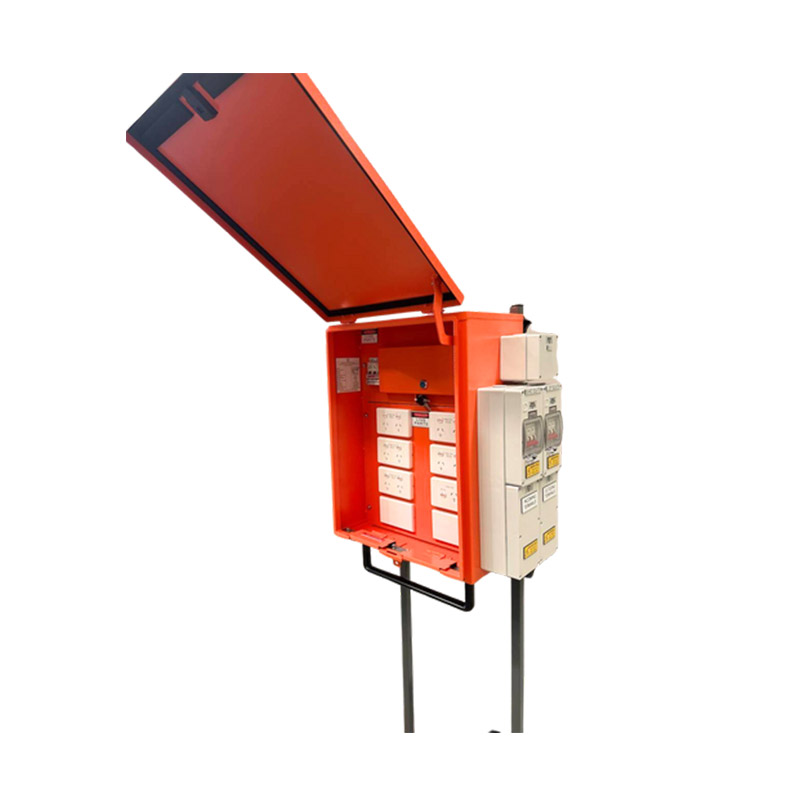 4.Temporary Site Power Board – Three Phase, IP44 Enclosure, Type A RCDs & RCBOs, Hi-Visibility X15 Orange